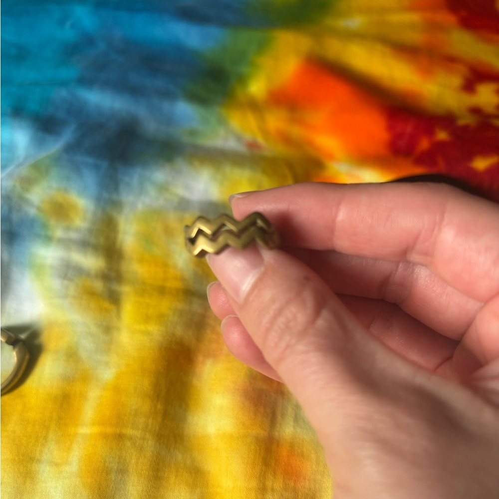 Free People Jen’s Pirate Booty Gold Aquarius ♒️ Astrology Ring